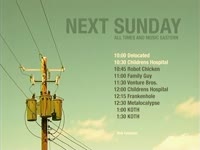 Sunday Schedule Light Post