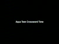 Aqua Teen Crossword Puzzle