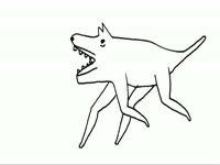 BW Drawings: Split Dog