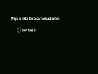 Make Oscar Telecast Better