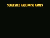 Suggested Racehorse Names
