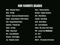 Our Favorite Beards List