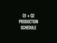 2012 Q1-2 Production Schedule