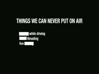 We Can Never Put on Air