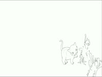 Meow Meow: BW Drawn Kitty