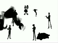 Character Silhouettes Jumping In