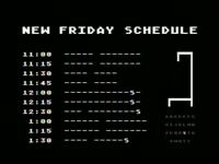 New Friday Schedule